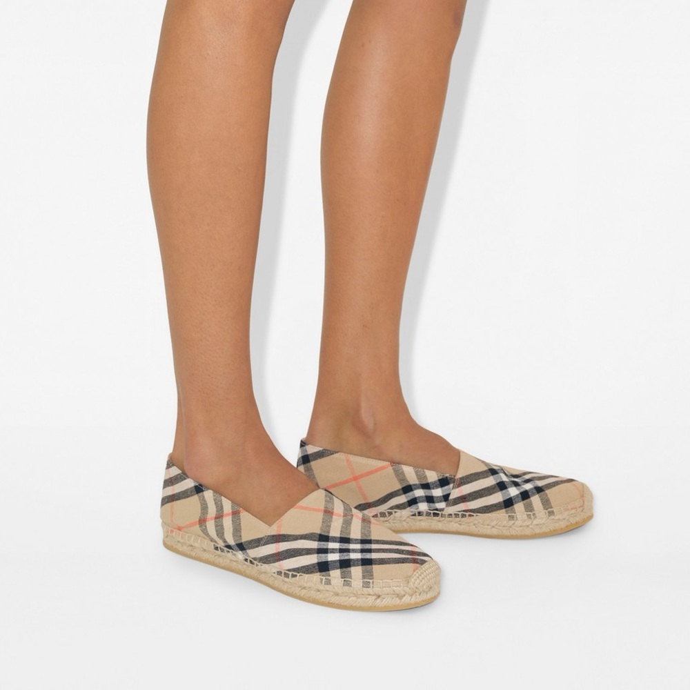 Burberry Classic Plaid Espadrilles, like new